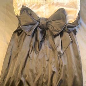 Strapless black and white dress